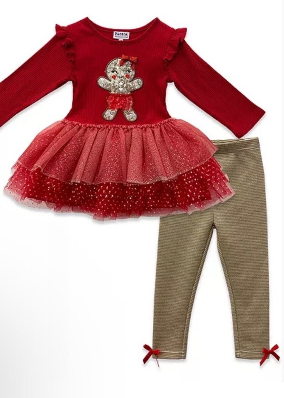 Blueberi Boulevard Baby Girls' Tutu Long-Sleeve Top Leggings 3T NWT